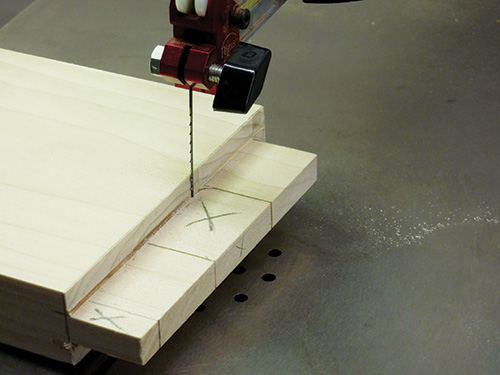 Cutting tenon corners with scroll saw