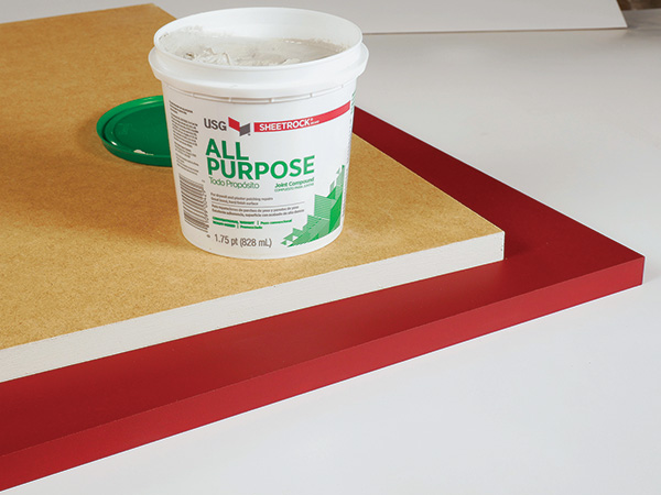 Painting MDF edge after sealing with drywall paste