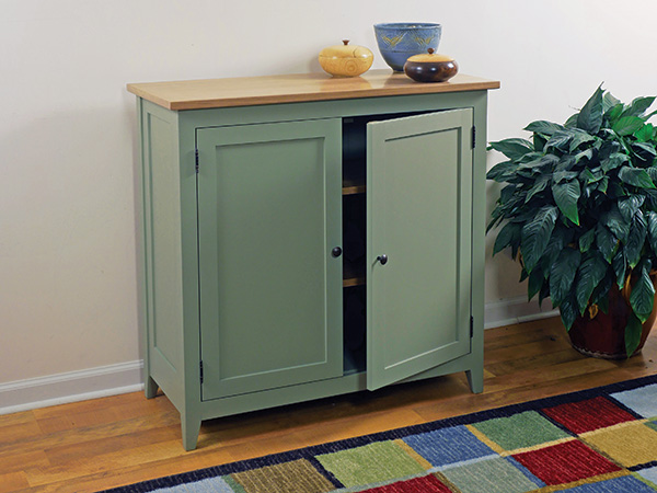 Two-tone Shaker-style storage cabinet