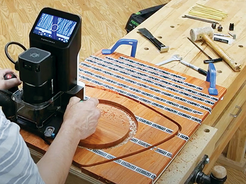 Cutting clock face shape with Shaper Origin and Shaper tape