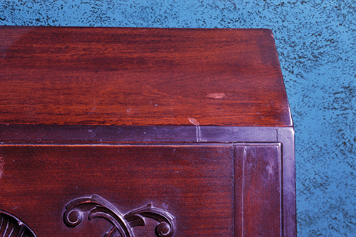 Stained cherry chest of drawers