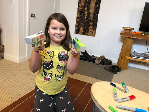 Rob's granddaughter Maggie and her blasters