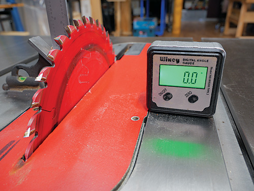 Setting up Wixey digital angle gauge