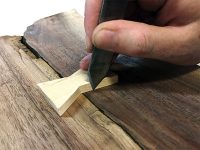 Marking cut lines with a shop-made knife