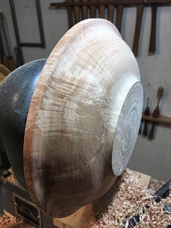 Rough turned bowl blank