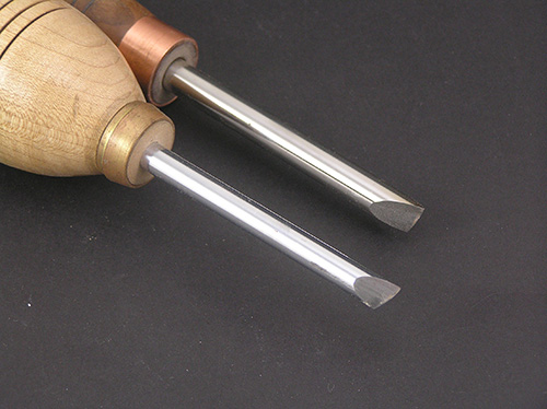 Round blade skew chisels