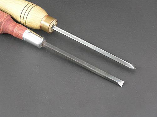 Screwdrivers shaped into skew tools