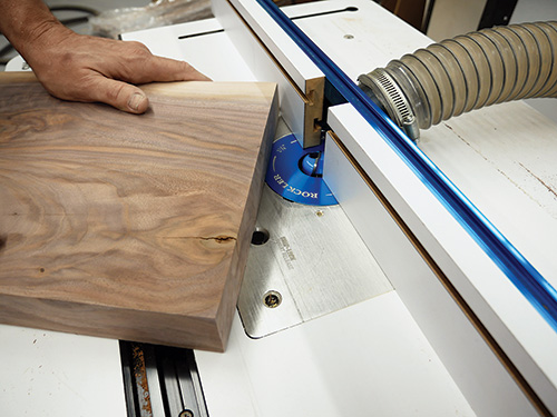 Using a cove cutting bit to cut tray handhold