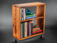Bookcase built with slab wood