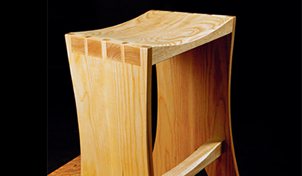 Small stool with dovetailed joints