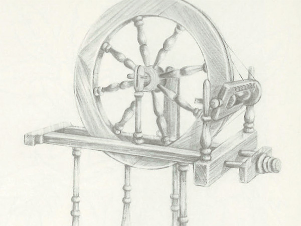 European-style wool spinning device