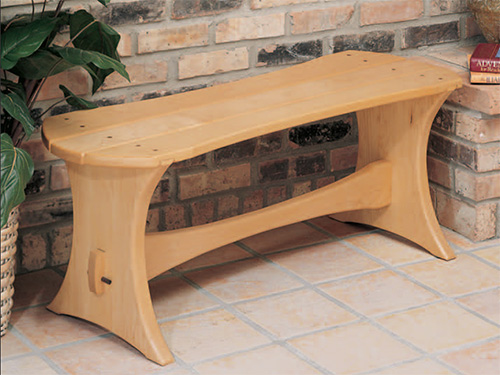 Maple entry bench