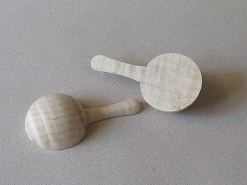 Two sugar spoons from one blank