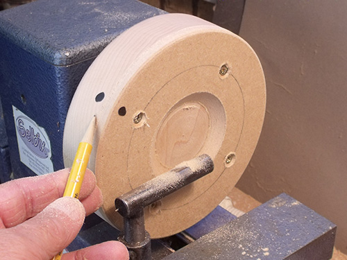 Setting up a shop-made lathe chuck