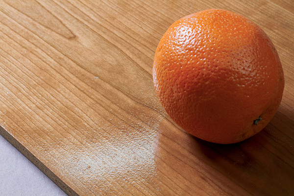 A pebbly surface on your project, with the texture of an orange peel, is the result of finish droplets that are too large or too thick to dry properly.