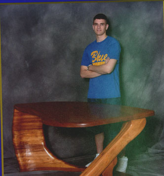Pat Ruddy, a senior, formed Honduran mahogany into the sinuous lines of this table.