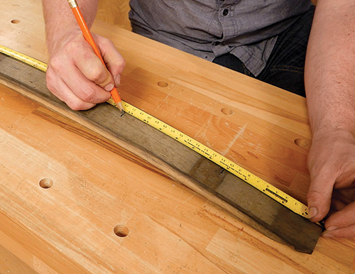 Marking candle positions on barrel stave