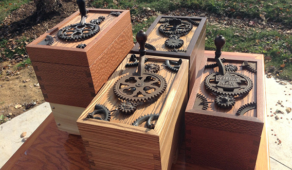 Exotic Wood Steampunk Boxes