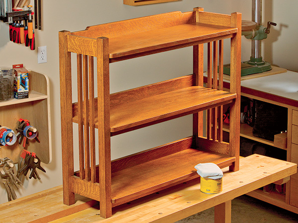 Project Stickley Inspired Bookcase, Mission Style Oak Bookcase Plans