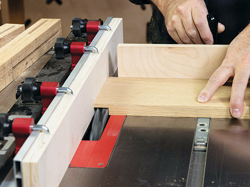 Cutting back rail joinery with table saw