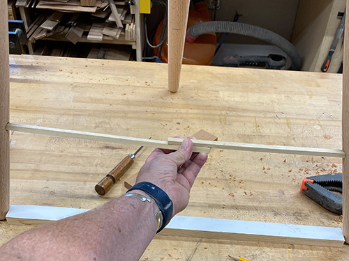 Creating a scrap stretcher to test length