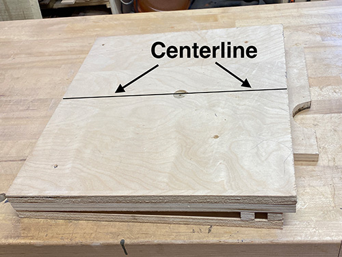 Drill press jig for stool parts