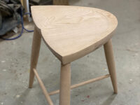 Shop-made turned and drilled stool