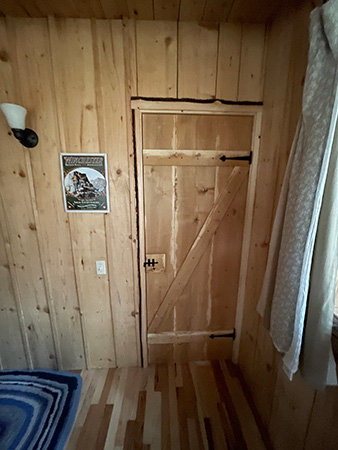 second view of wood slab door