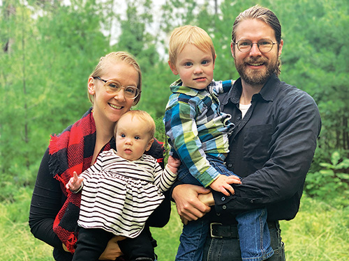 John and Emily Enger and their family