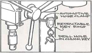 Drill Press Chuck Key Keeper