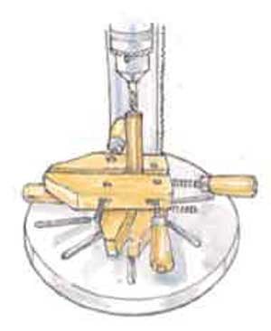 Drilling Holes in Dowel Ends