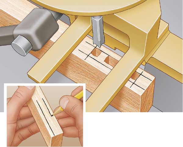 Centered Mortises Without Measuring