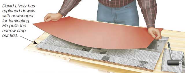 Newspaper Spacers for Laminate