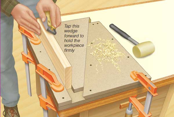 wedge-style bench vise - woodworking blog videos