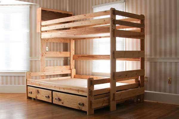 Building A Twin Over Full Bunk Bed, Free Bunk Bed Plans Twin Over Queen