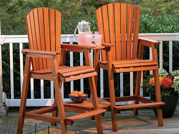 Full Plan Download: Bar Height Adirondack Chair 