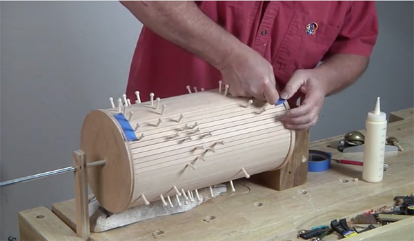 Making a Tambour-Style Drum for a Music Box - Woodworking 