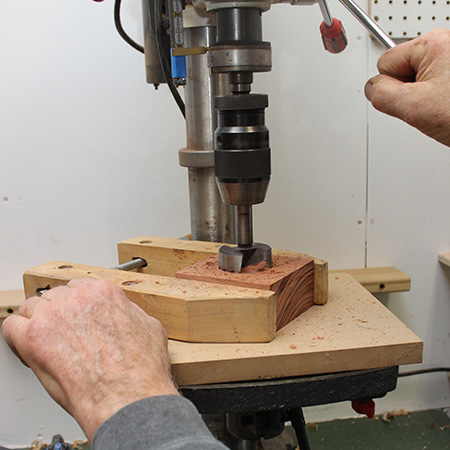 Cutting cup hole for candleholder