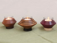 Three sample tealight candleholders