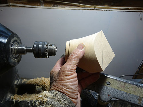 Showing box blank with mounting tenon