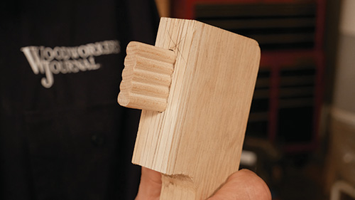 Showing beadlock joinery piece in center column of plant stand