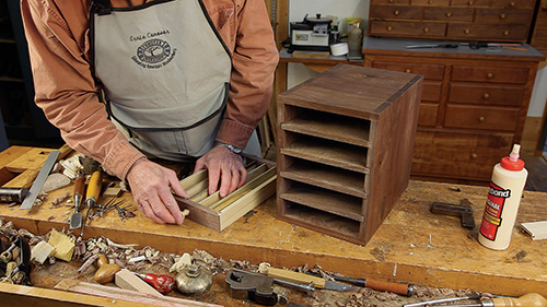 Attaching drawer front knob
