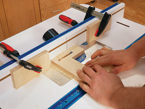 Routing track supports for track saw jig
