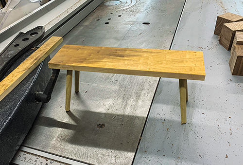 Scale model of a table