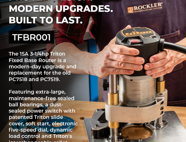 New Triton 3 and one quarter hp fixed base router - Learn More