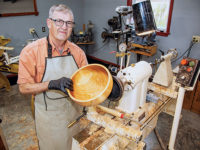 Ernie Conover with his finished Calabash bowl