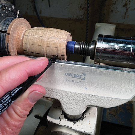 Marking stave points for barrel stopper