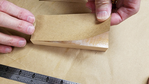 Paper spacers between turning blanks