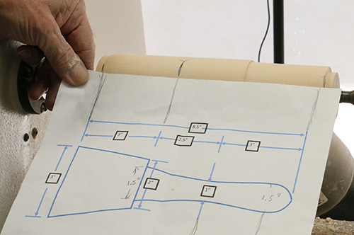 Checking blank markings against drawing