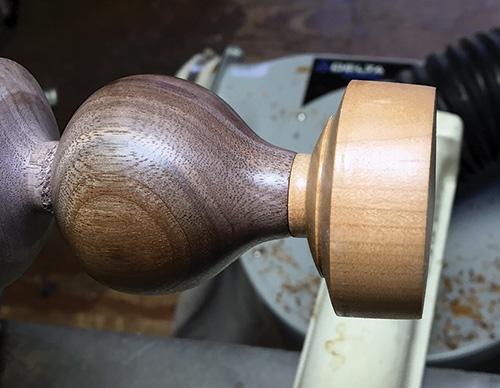 Glued together completed espresso tamper project